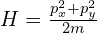 H=\frac{p_x^2+p_y^2}{2m}