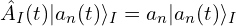 \hat{A}_I(t)|a_n(t)\rangle_I=a_n |a_n(t)\rangle_I