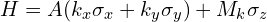 H=A(k_x \sigma_{x}+k_y \sigma_{y})+M_{k}\sigma_{z}