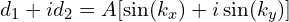 d_1+id_2=A[\sin(k_x)+i\sin(k_ y)]