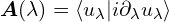 \bm{A}(\lambda)=\langle u_{\lambda}|i \partial_{\lambda} u_{\lambda} \rangle