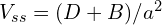 V_{ss}=(D+B)/a^2