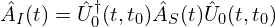 \hat{A}_I(t)=\hat{U}_0^{\dagger}(t, t_0)\hat{A}_S(t)\hat{U}_0(t, t_0)