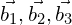 \vec{b_1}, \vec{b_2}, \vec{b_3}