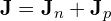 \mathbf{J} = \mathbf{J}_n + \mathbf{J}_p