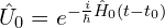 \hat{U}_0=e^{-\frac{i}{\hbar}\hat{H}_0(t-t_0)}