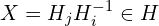 X=H_{j}H_i^{-1}\in H