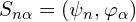 S_{n\alpha}=(\psi_n, \varphi_\alpha)