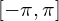 [-\pi, \pi]