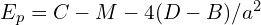 E_p=  C-M-4(D-B)/a^2