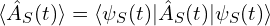 \langle \hat{A}_S(t) \rangle =  \langle\psi_S(t)| \hat{A}_S(t) |\psi_S(t)\rangle