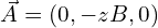 \vec{A}=(0, -zB, 0)