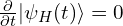 \frac{\partial}{\partial t} |\psi_H(t)\rangle = 0